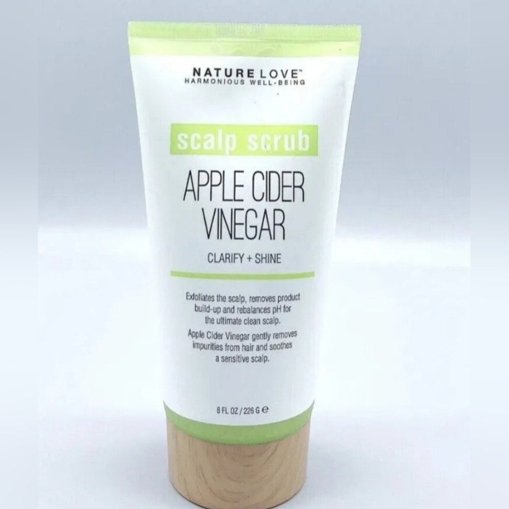 Nature Love Apple Cider Vinegar Clarify + Shine Scalp Scrub 8 fl oz New & Sealed